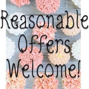 Reasonable offers are always welcomed